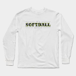 It's Softball Season - Ball Pattern Long Sleeve T-Shirt